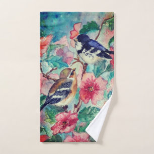 Frühlingsparrows Badetuch Set Malerei