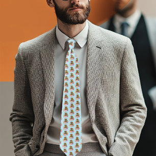 Frühlingspastel Blume Owl Krawatte