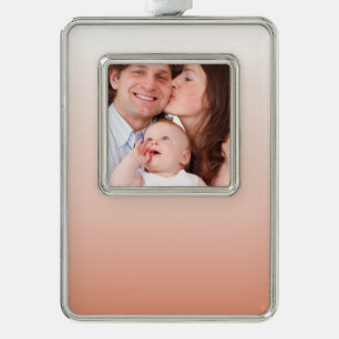 Frühlingspastellfarbe Rosa Pfirsichfarben Omelett Rahmen-Ornament Silber