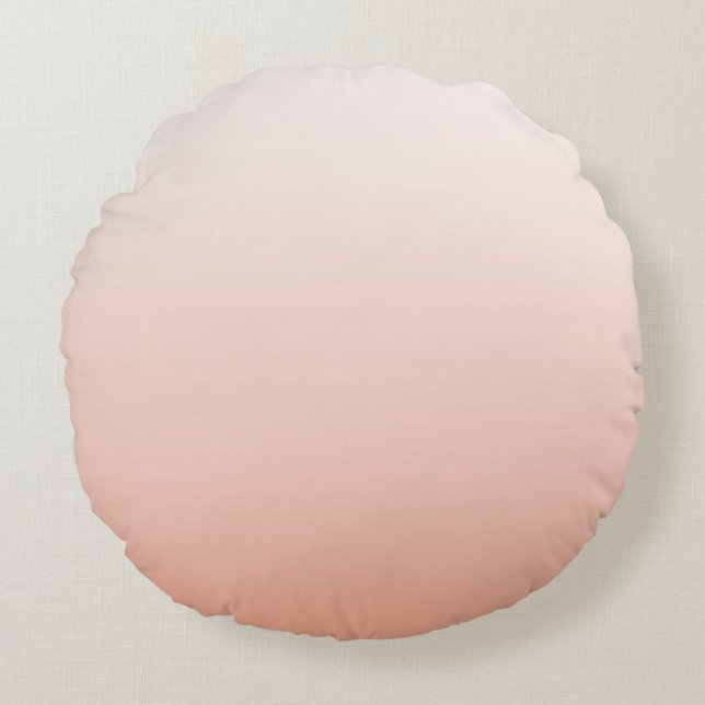 Frühlingspastellfarbe Rosa Pfirsichfarben Omelett  Rundes Kissen (Vorderseite)