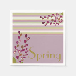 Frühlingspastete mit Rosa und Mauve Serviette