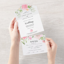 Frühlingspferd-Hochzeit in einer Einladung