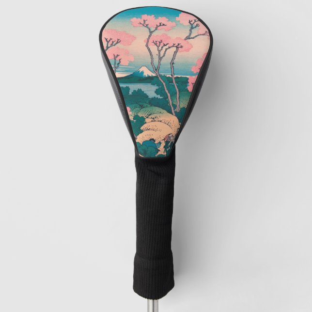 Frühlingspicknick unter Kirschbaum Blume Monte Fuj Golf Headcover (Vorderseite)