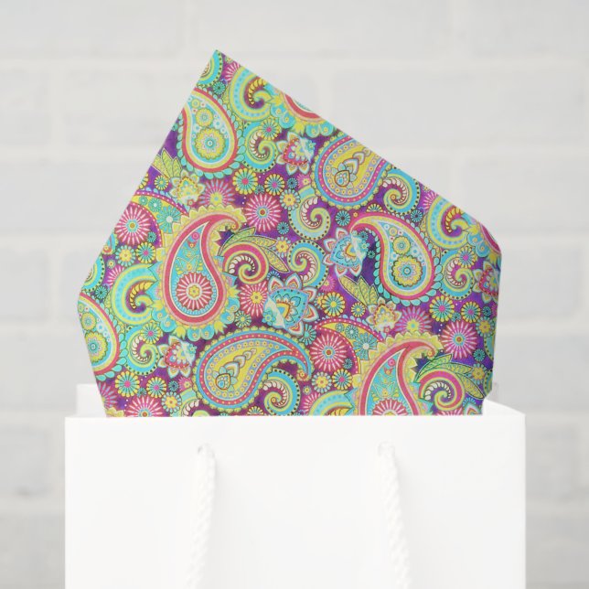 Frühlingspisley Seidenpapier (Geschenktüte)