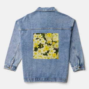 Frühlingsprirosen Jeansjacke
