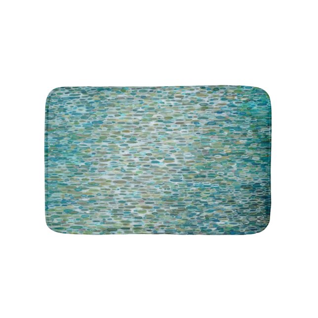Frühlingsregen auf einer See-Badezimmer-Bad-Matte Badematte (Vorderseite)