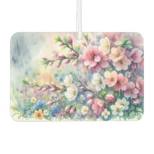 Frühlingsregen-Blüten-Aquarell-Cottagecore Autolufterfrischer