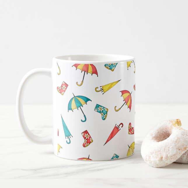 Frühlingsregen I Kaffeetasse (Mit Donut)