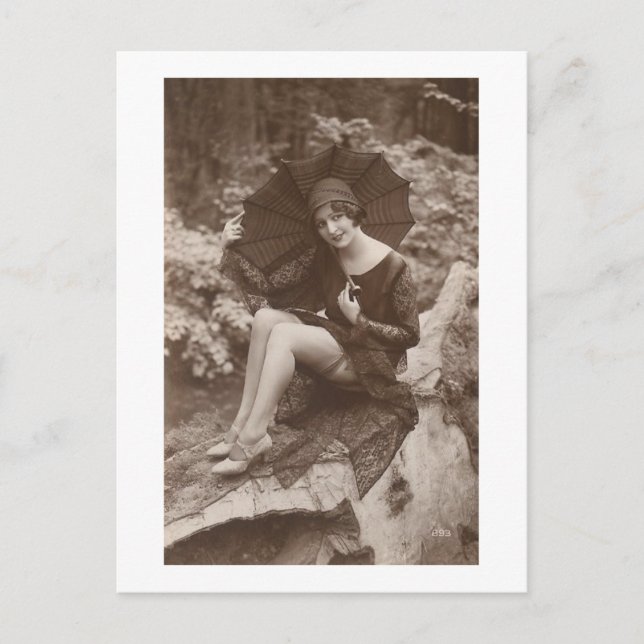 Frühlingsregen Postkarte (Vorderseite)