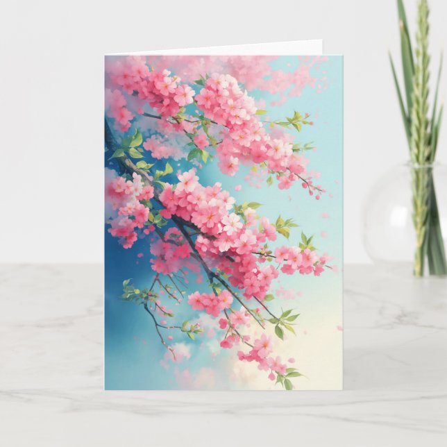Frühlingsröte der Sakura Karte (Vorderseite)
