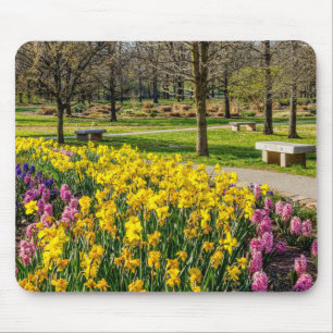 Frühlingssaison Blumengarten Mousepad