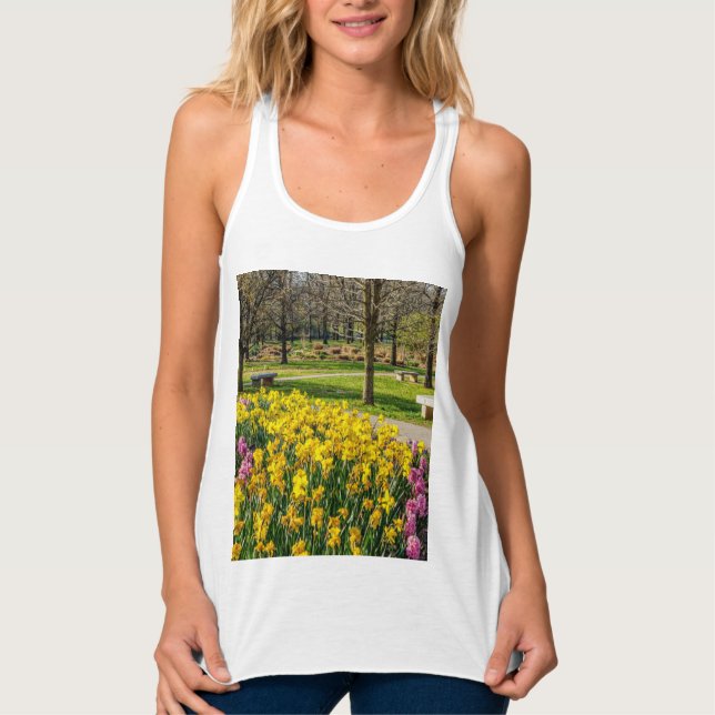 Frühlingssaison Blumengarten Tank Top (Vorderseite)