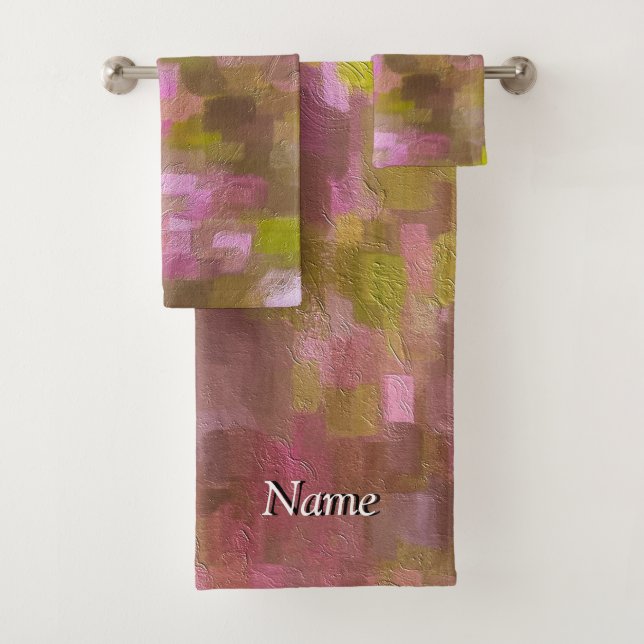 Frühlingssaison Pinks Abstraktes Set (Insitu)