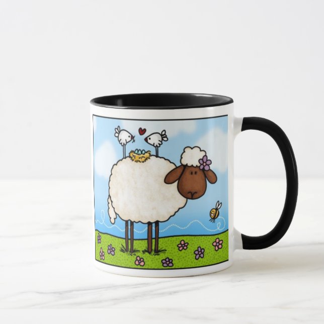 Frühlingsschaf-Tasse Tasse (Rechts)