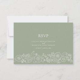 Frühlingsschmetterlinge Blume Hochzeitsfeier RSVP Karte
