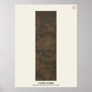 Frühlingsschnee an einem Bergpass - Guo Xi, Song Poster