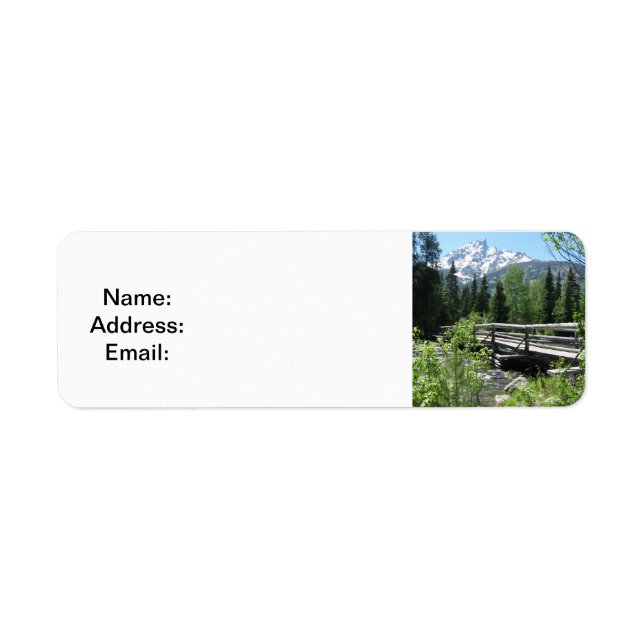Frühlingsschnee auf Grand Tetons mit Brücke über d (Vorne)