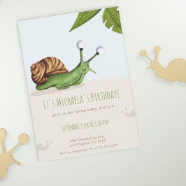 Frühlingsschwanz Schnecke Kinder Natur Geburtstag Einladung