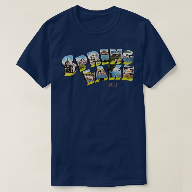 Frühlingssee NJSpring LakeMänner Frauen Retro T-Shirt (Design vorne)