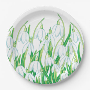 Frühlingssnowdrops Napkins Pappteller