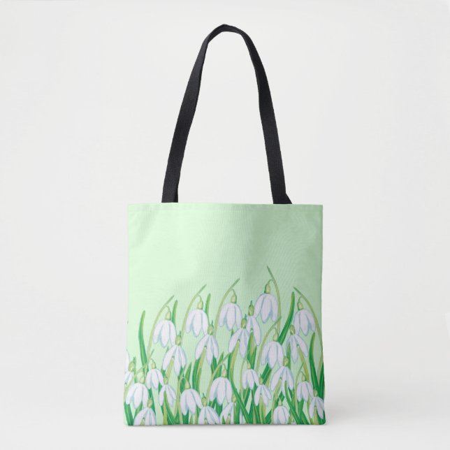 Frühlingssnowdrops Tasche (Vorderseite)