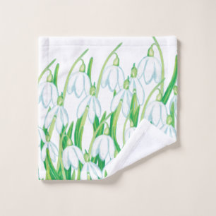 Frühlingssnowdrops waschlappen