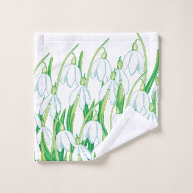 Frühlingssnowdrops Waschlappen (Waschlappen)