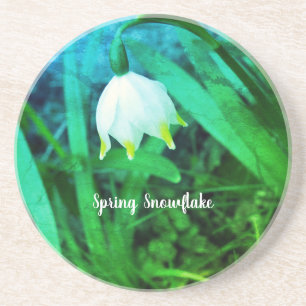 Frühlingssnowflake Leucojum Blume Getränkeuntersetzer