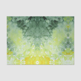 Frühlingssommer Grüntöne gefärbte Krawatte Aquarel Seidenpapier