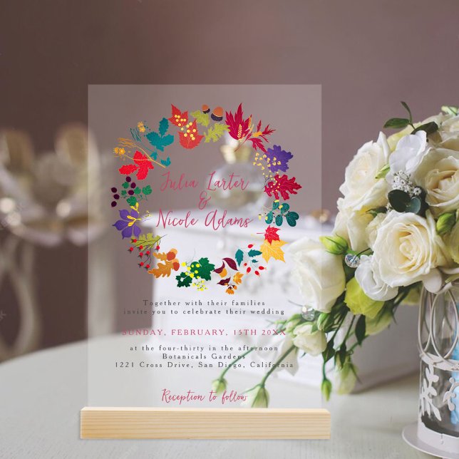 Frühlingssommer Lila Meadow Blume Hochzeit Acryleinladungen (Von Creator hochgeladen)