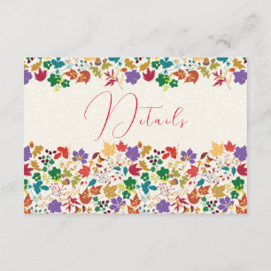 Frühlingssommer Lila Meadow Blume Hochzeit Begleitkarte