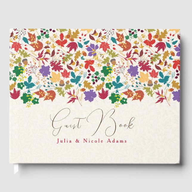 Frühlingssommer Lila Meadow Blume Hochzeit Gästebuch (Vorderseite)