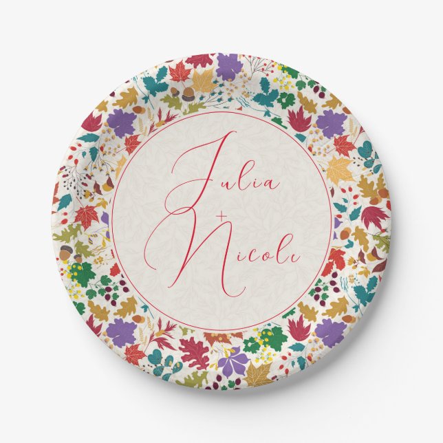 Frühlingssommer Lila Meadow Blume Hochzeit Pappteller (Vorderseite)