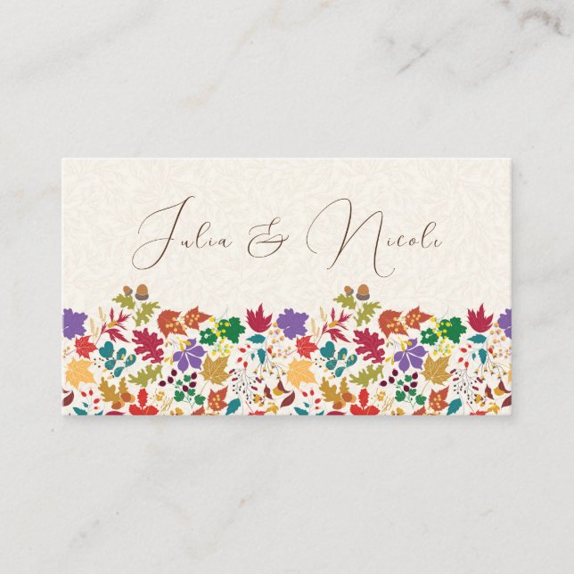 Frühlingssommer Lila Meadow Blume Hochzeit Platzkarte (Vorderseite)