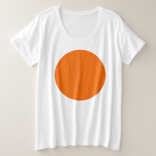 Frühlingssommerfarben Tangelo Große Größe T-Shirt (Design vorne)