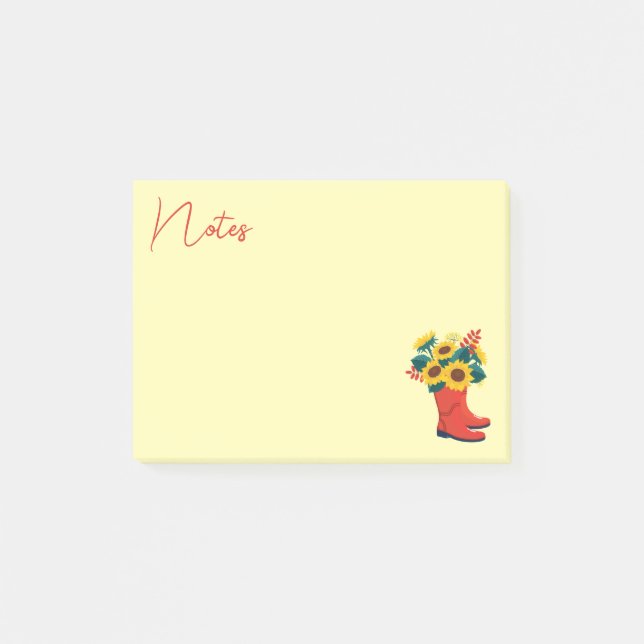 Frühlingssonne und Regenschüsse Post-it Klebezettel (Vorderseite)