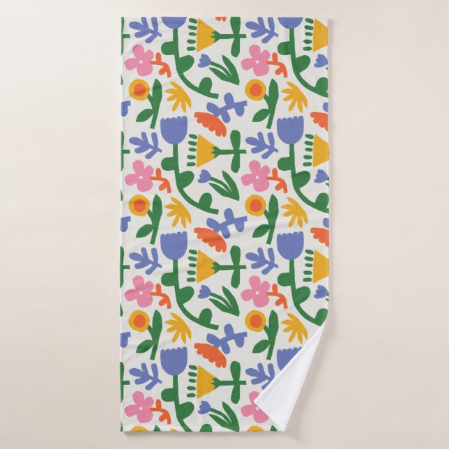Frühlingsspass floral badehandtuch (Badehandtuch)