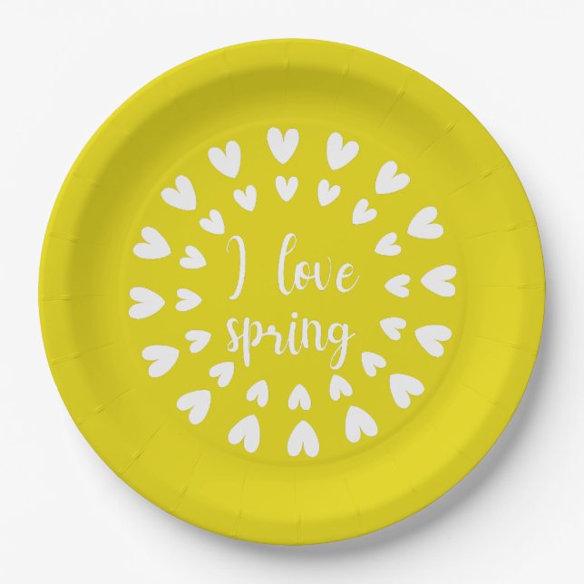 Frühlingsstimmung, Liebe Pappteller (Vorderseite)