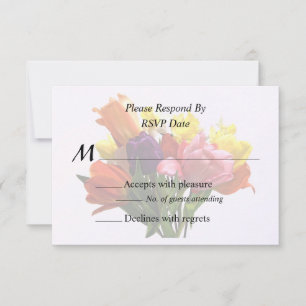 Frühlingsstrauß mit Tulpen und Narzissen RSVP Kart Karte