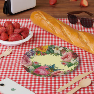 Frühlingsstrauß-Papierteller Pappteller