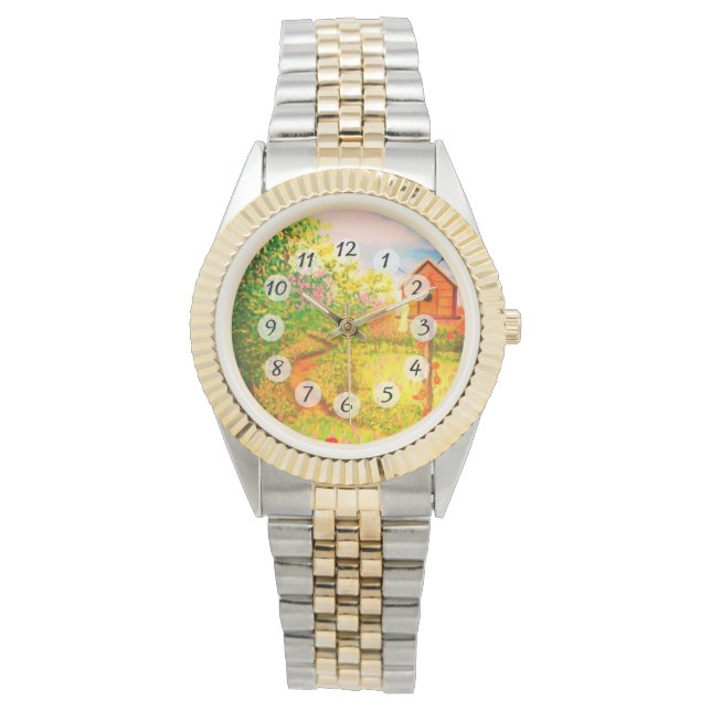 Frühlingstag Armbanduhr (Vorderseite)