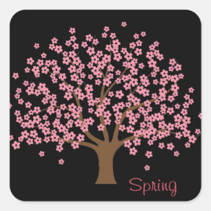 Frühlingsticker Quadratischer Aufkleber
