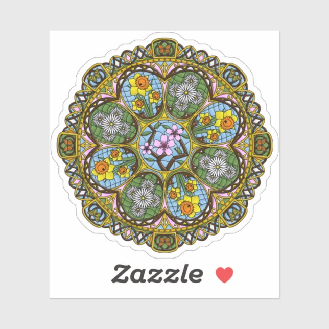 Frühlingstil-Sticker Aufkleber (Blatt)