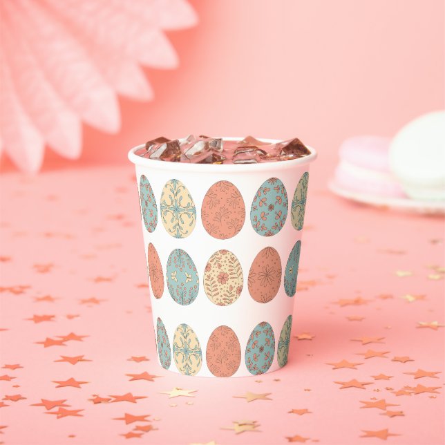 Frühlingstriche - Osterpapier-Cup mit floralem Eie Pappbecher (Insitu)