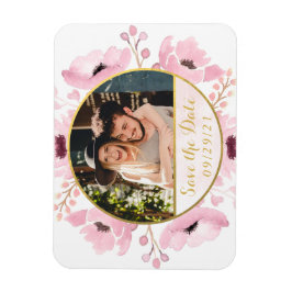 Frühlingstriche Wasserfarben Save the Date Magnet