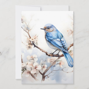 Frühlingsvogel im blühenden Baum Ankündigung