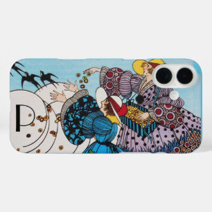 FRÜHLINGSVÖGEL / MODE-KOSTÜM DESIGNER MONOGRAMM iPhone 16 PLUS HÜLLE
