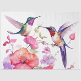 Frühlingsvögel und farbenfrohe Blume Seidenpapier