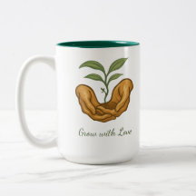 Frühlingswachstums-Tasse - Tag der Erde, Pflanze,