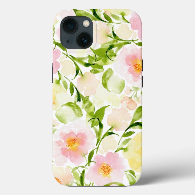 Frühlingswasserfarbe Blütenpeony Blume Speck iPhon Case-Mate iPhone Hülle (Rückseite)